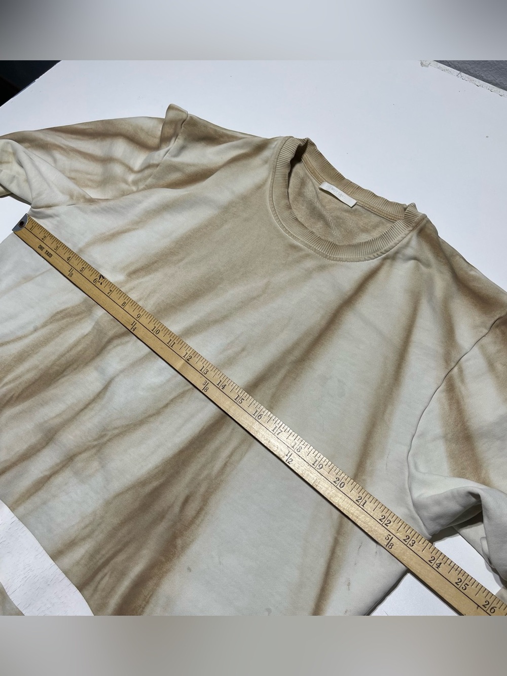Helmut Lang Strange Days Tie-Dye Sweatshirt SS20 Sand Brown Size XL As Is - Picture 5 of 8